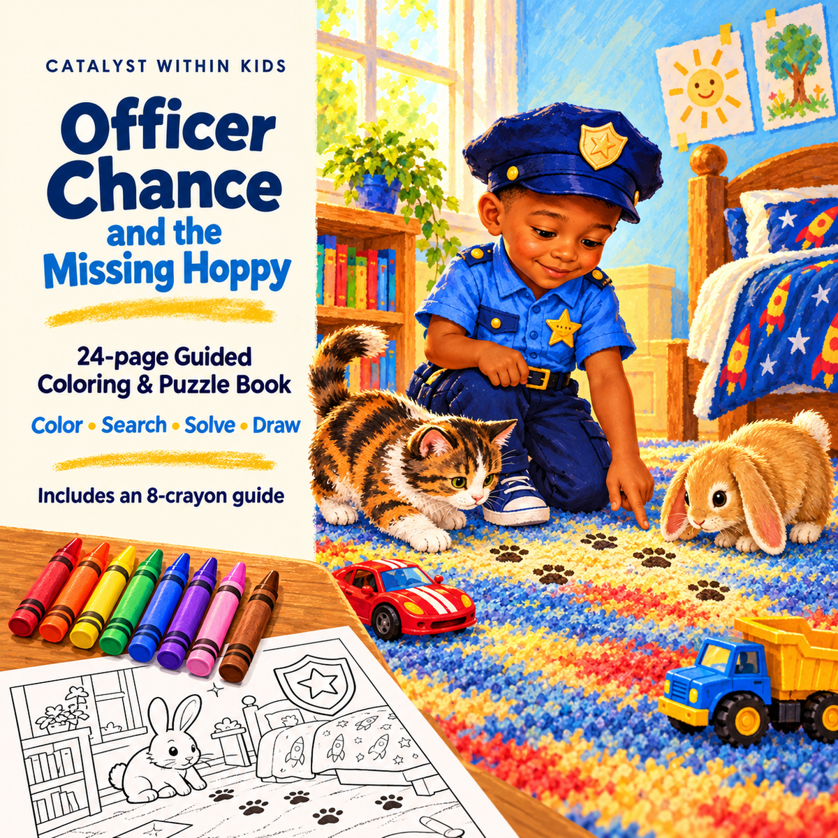 Officer Chance and the Missing Hoppy — Coloring & Puzzle Book (PDF)
