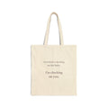 Checking on You — Natural Canvas Tote