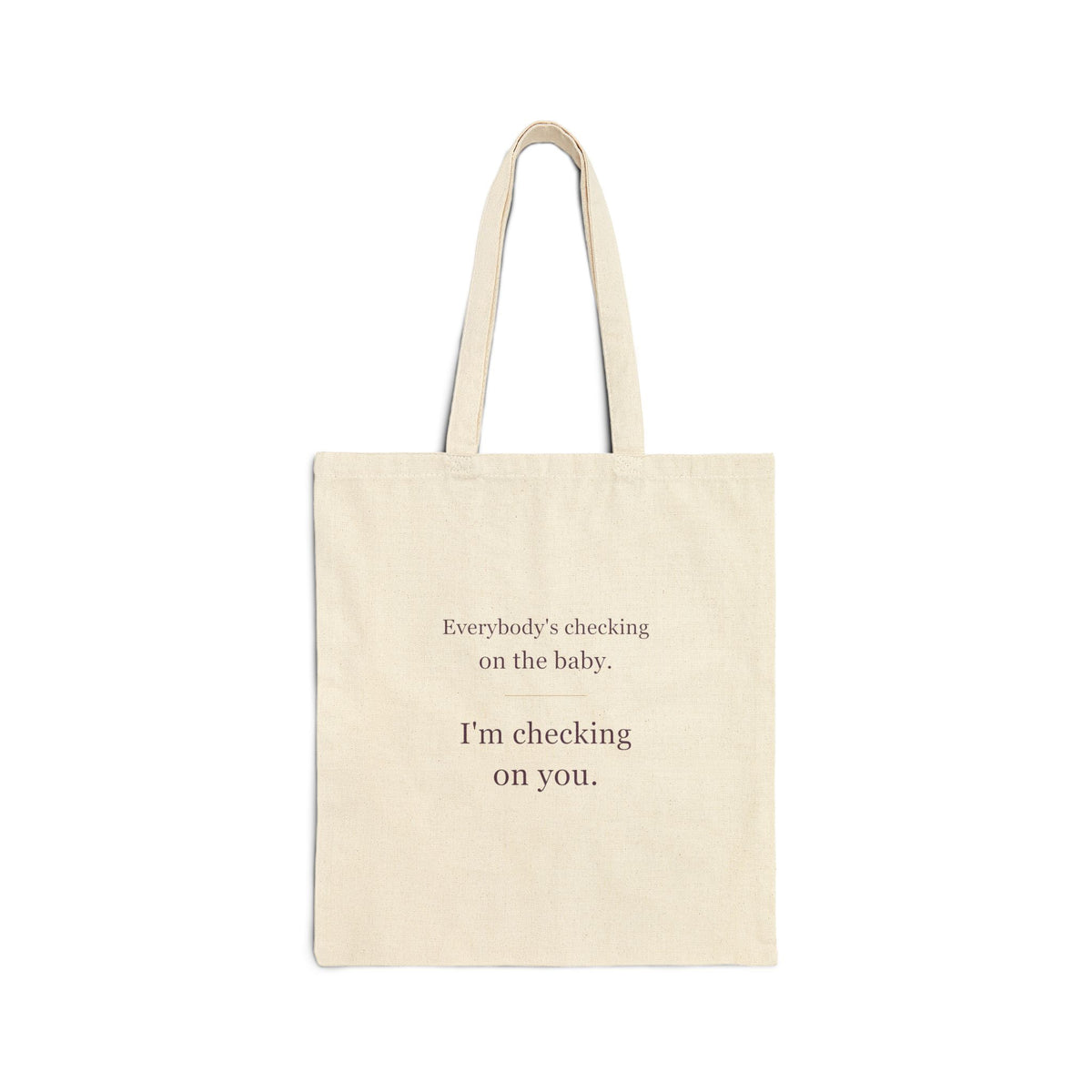 Checking on You — Natural Canvas Tote